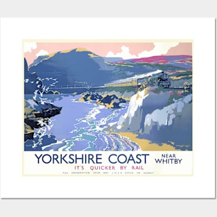 Vintage British Travel Poster: The Yorkshire Coast, Near Whitby Posters and Art